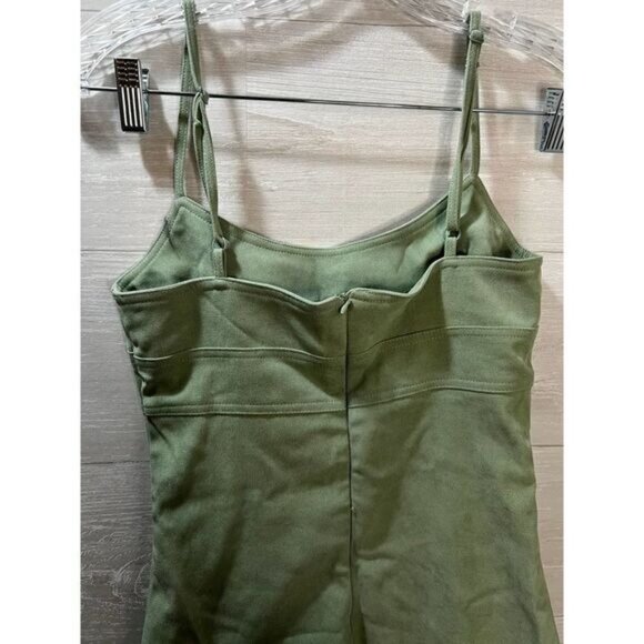 Lottie Moss Sage Green Mini Slip Dress Spaghetti Straps Womens Fitted Size S - Picture 6 of 8